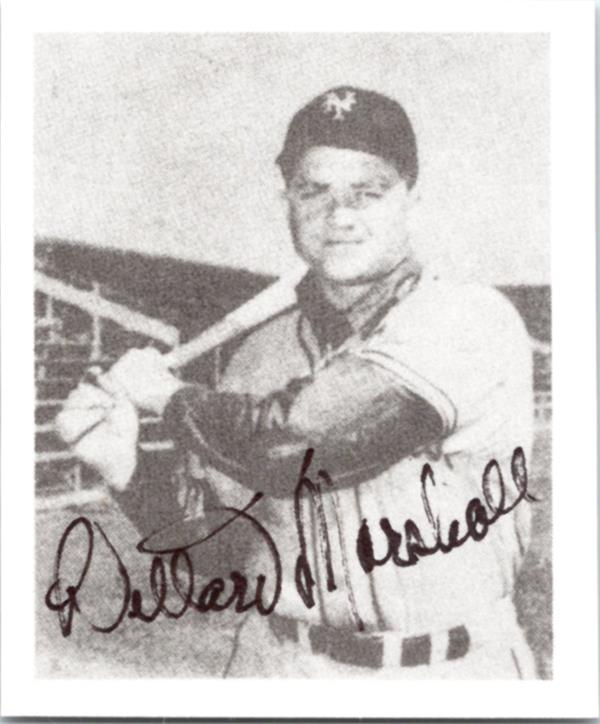 782933 Willard Marshall Autographed Baseball Card -   York Giants 1987 CCC 1948 Reprint No.13