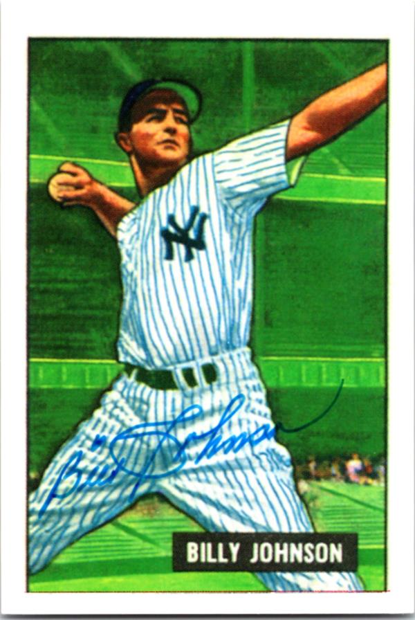 782950 Billy Johnson Autographed Baseball Card -   York Yankees 1986 CCC Reprint Series 1951 Bowman No.74