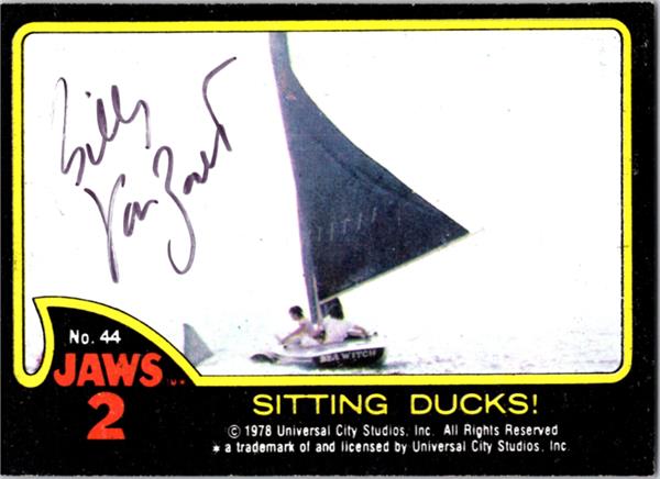 783136 Billy Van Zandt Autographed Trading Card - Jaws 2 1978 Universal Studios No.44