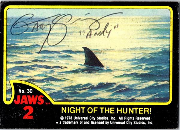 783138 Gary Springer Autographed Trading Card - Jaws 2, Andy 1978 Universal Studios No.30