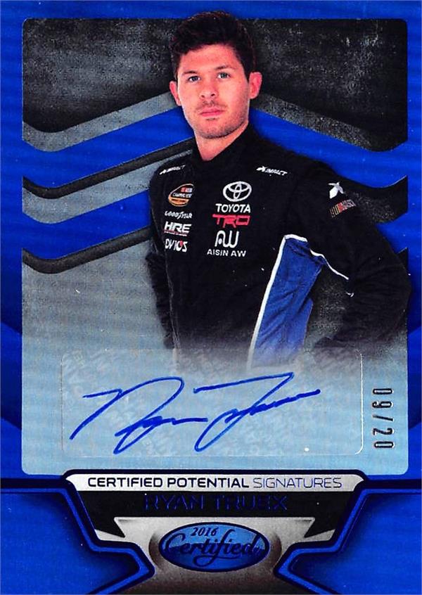 793828 Ryan Truex Autographed Trading Card - Nascar Driver, Auto Racing 2016 Panini Certified No.CPRT LE 9 & 20