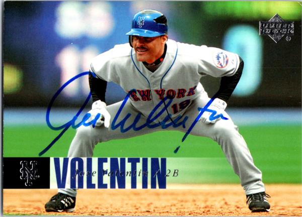 736951 Jose Valentin Autographed Baseball Card -   York Mets 2006 Upper Deck No.709