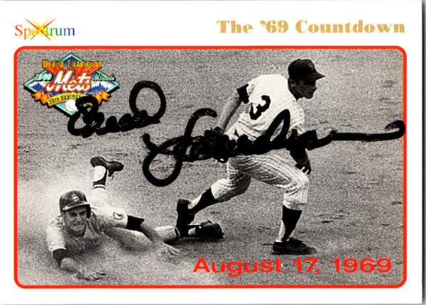 737340 Bud Harrelson Autographed Baseball Card -   York Mets 1994 Spectrum Miracle No.47