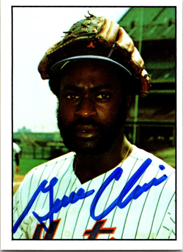 737159 Gene Clines Autographed Baseball Card -   York Mets 1975 SSPC No.543-1