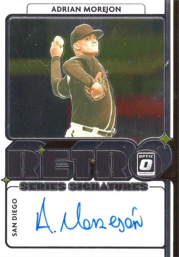 737185 Adrian Morejon Autographed Baseball Card - San Diego Padres 2021 Donruss Optic Retro No.RETAM