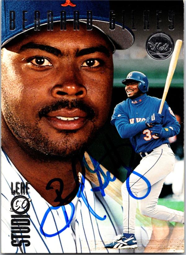 769397 Bernard Gilkey Autographed Baseball Card -   York Mets 1996 Leaf Studio No.19