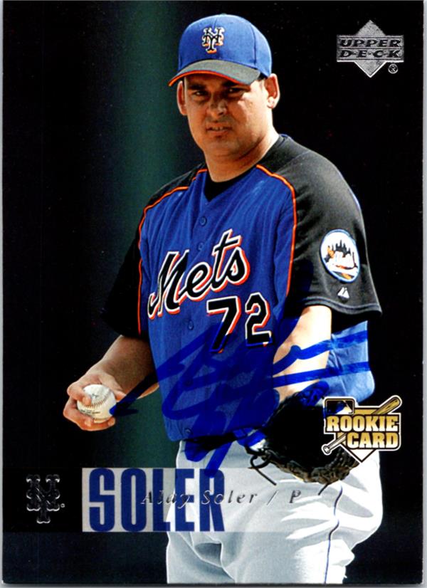 769490 Alay Soler Autographed Baseball Card -   York Mets 2006 Upper Deck Rookie No.993