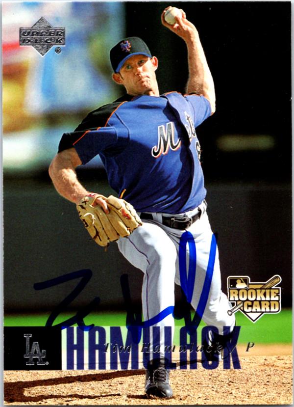 769514 Tim Hamulack Autographed Baseball Card -   York Mets 2006 Upper Deck Rookie No.302