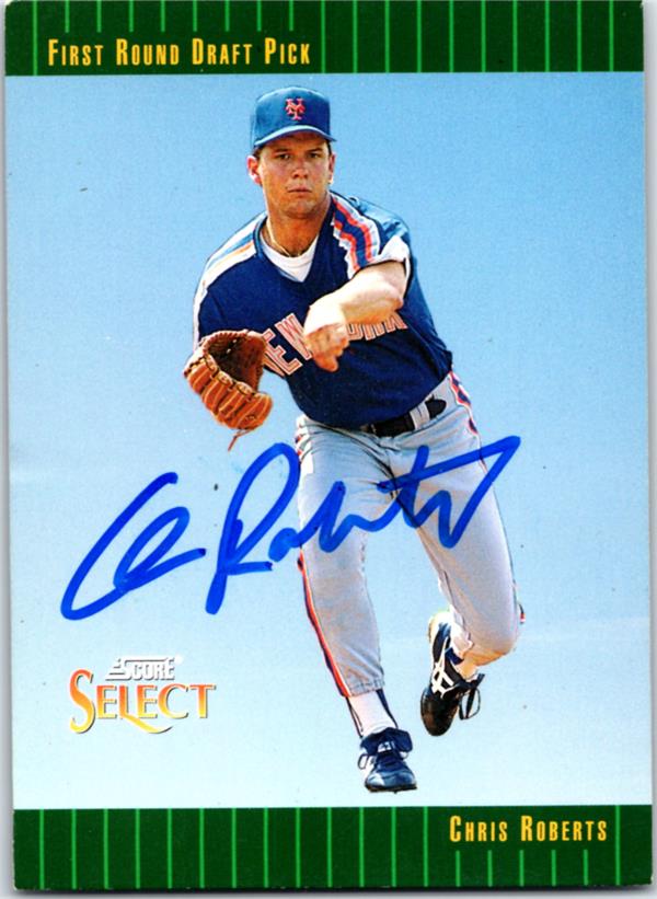 769575 Chris Roberts Autographed Baseball Card -   York Mets 1992 Score Select No.297