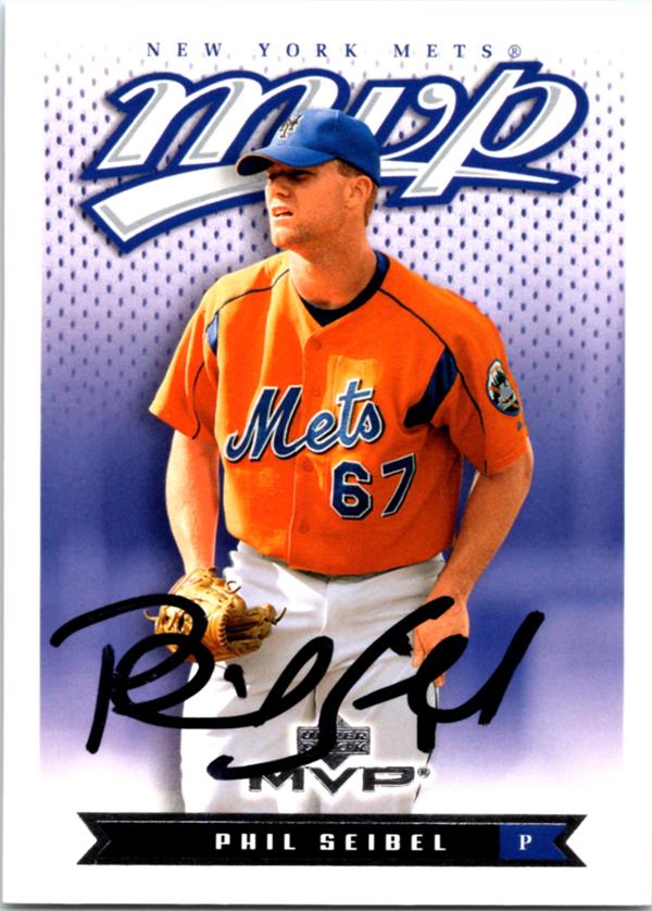 769621 Phil Seibel Autographed Baseball Card -   York Mets 2003 Upper Deck MVP No.290