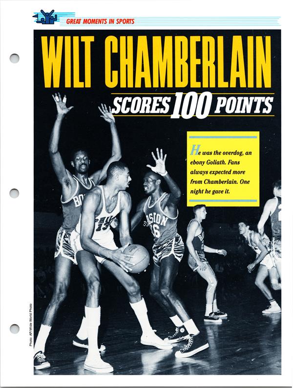 769882 Wilt Chamberlain 8 x 10 in. Photo - Page Philadelphia 76ers Great Moments in Sports Licensed