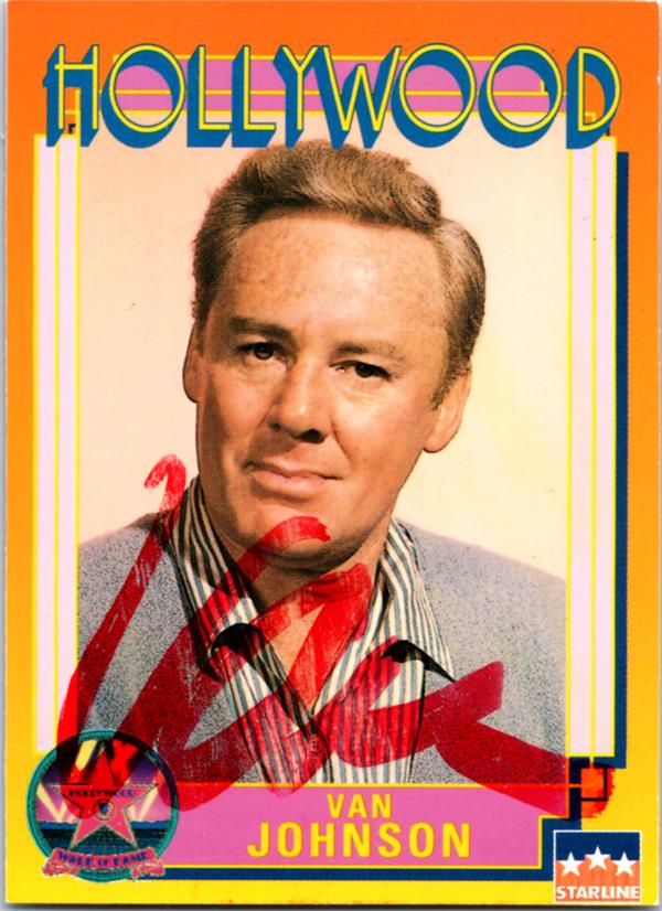 780096 Van Johnson Autographed Trading Card - Actor 1991 Starline Hollywood Walk of Fame No.111