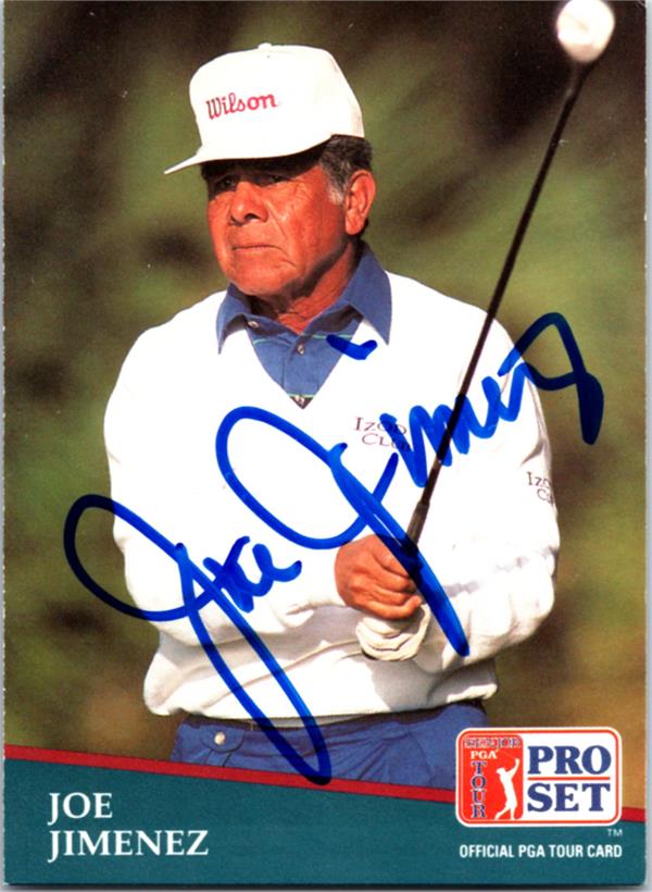 782223 Joe Jimenez Autographed Golf Card - Trinity University 1991 Pro Set No.209