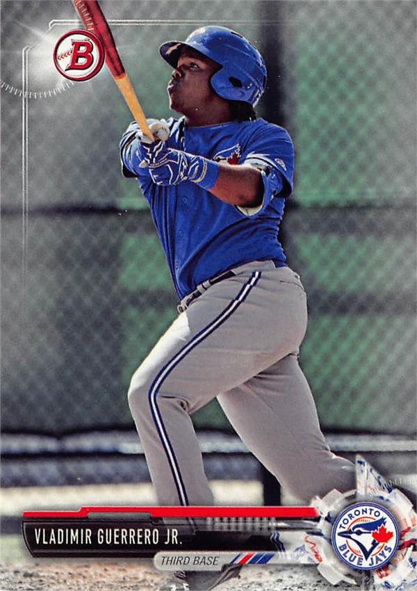 783508 Vladimir Guerrero Jr Baseball Card - Pre Rookie 2017 Topps Bowman No.BD150 - Toronto Blue Jays in Top Loader