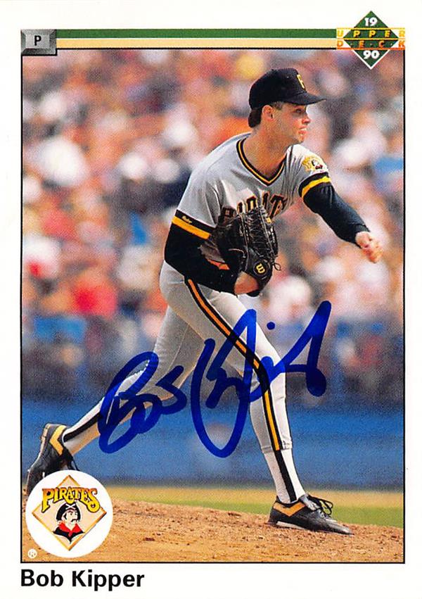 783685 Bob Kipper Autographed Baseball Card - Pittsburgh Pirates 1990 Upper Deck No.560