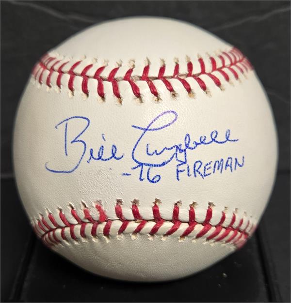 783688 Bill Campbell Autographed Baseball - Inscribed 76 Fireman - Romlb Red Sox Closer