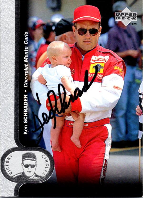 782500 Ken Schrader Autographed Trading Card - Auto Racing, Nascar, SC 1996 Upper Deck No.25
