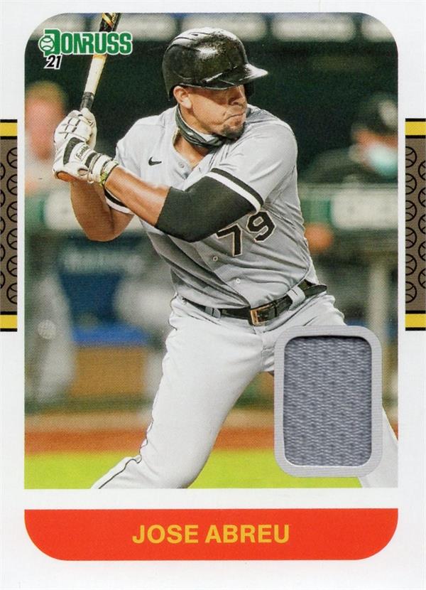 782526 Jose Abreu Player Worn Jersey Patch Baseball Card - Chicago White Sox 2021 Panini Donruss No.87MJA