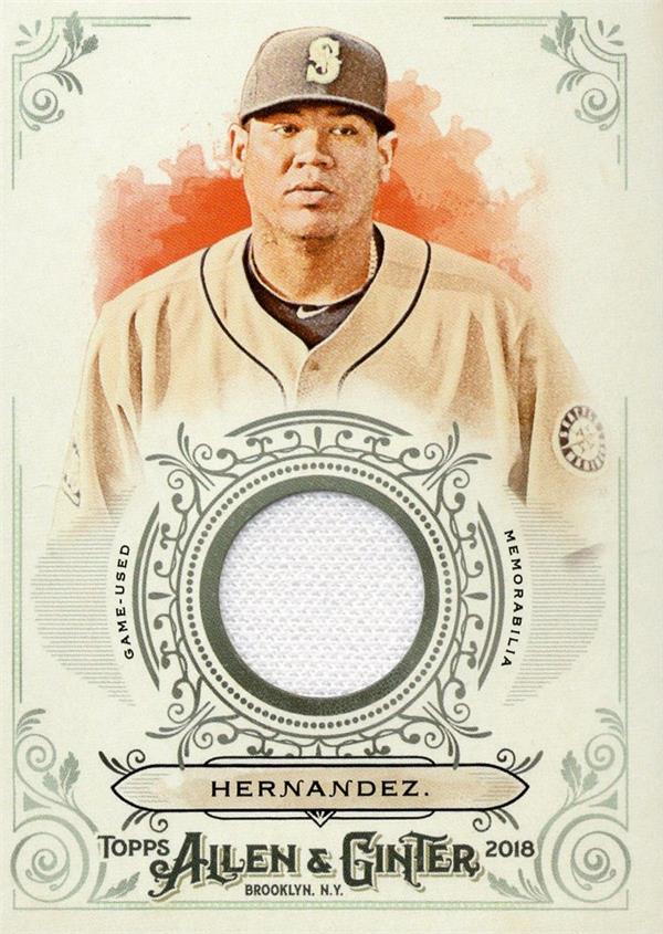 782533 Felix Hernandez Player Worn Jersey Patch Baseball Card - Seattle Mariners 2018 Topps Allen & Ginter No.FSRBFH