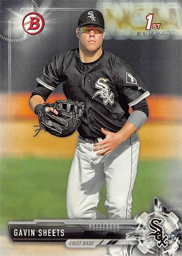 768379 Gavin Sheets Baseball Card - Rookie 2017 Topps Bowman 1st No.BD85 White Sox