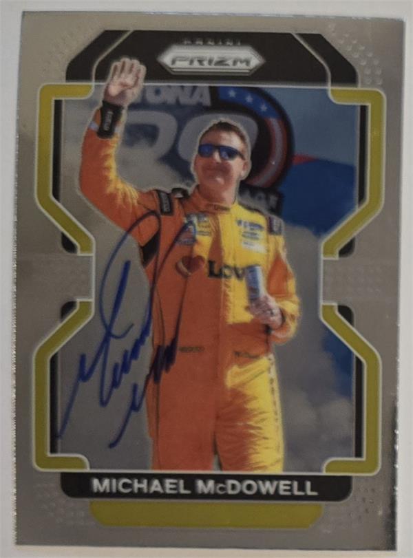 793861 Michael Mcdowell Autographed Trading Card - Nascar Driver, Auto Racing, SC 2022 Panini Prizm No.20