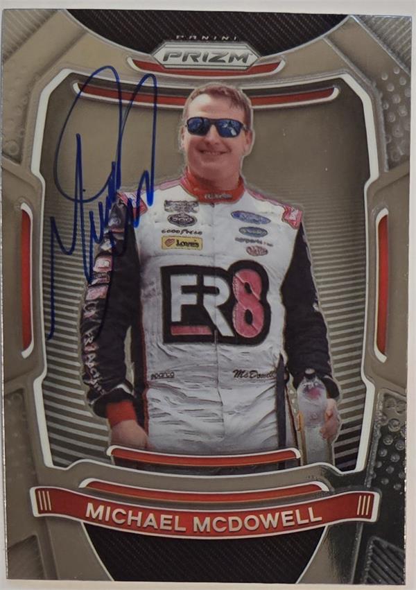793862 Michael Mcdowell Autographed Trading Card - Nascar Driver, Auto Racing, SC 2021 Panini Prizm No.57