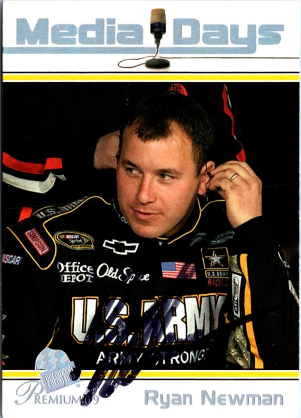 793898 Ryan Man Autographed Trading Card - Auto Racing, Nascar 2009 Press Pass Premium Media Days No.57