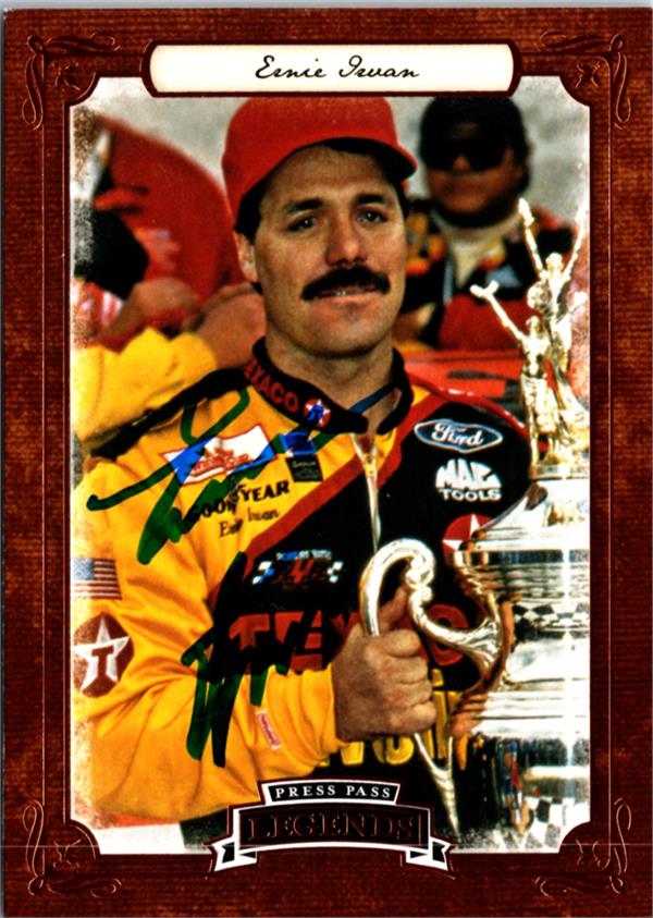 793923 Ernie Irvan Autographed Trading Card - Auto Racing, Nascar, SC 2010 Press Pass Legends No.17
