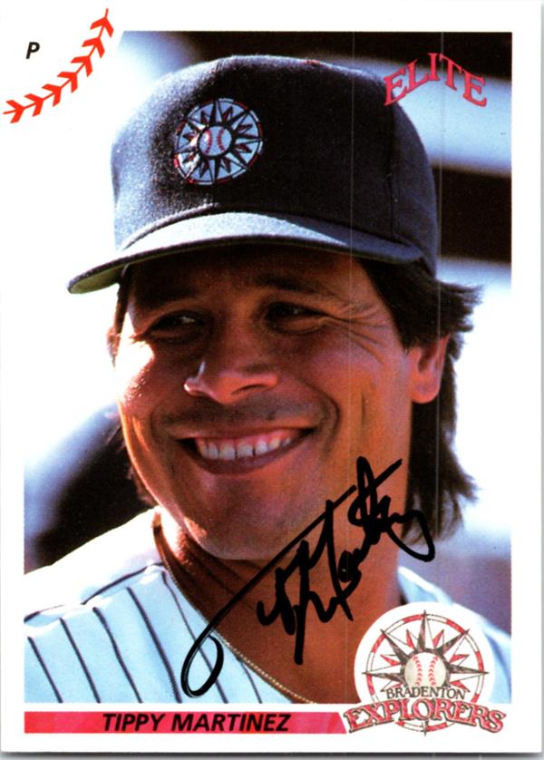 782671 Tippy Martinez Autographed Baseball Card - Bradenton Explorers 1990 Elite No.40