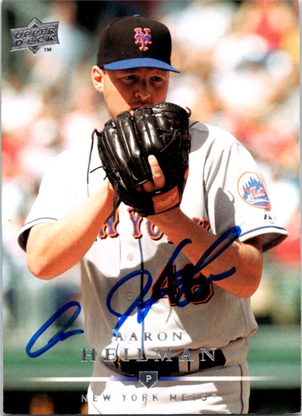 782692 Aaron Heilman Autographed Baseball Card -   York Mets, LC 2008 Upper Deck No.155