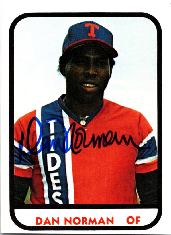 782875 Dan Norman Autographed Baseball Card - Tidewater Tides, Mets 1981 TCMA No.1119
