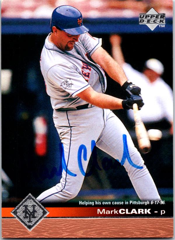 781692 Mark Clark Autographed Baseball Card -   York Mets 1997 Upper Deck No.431