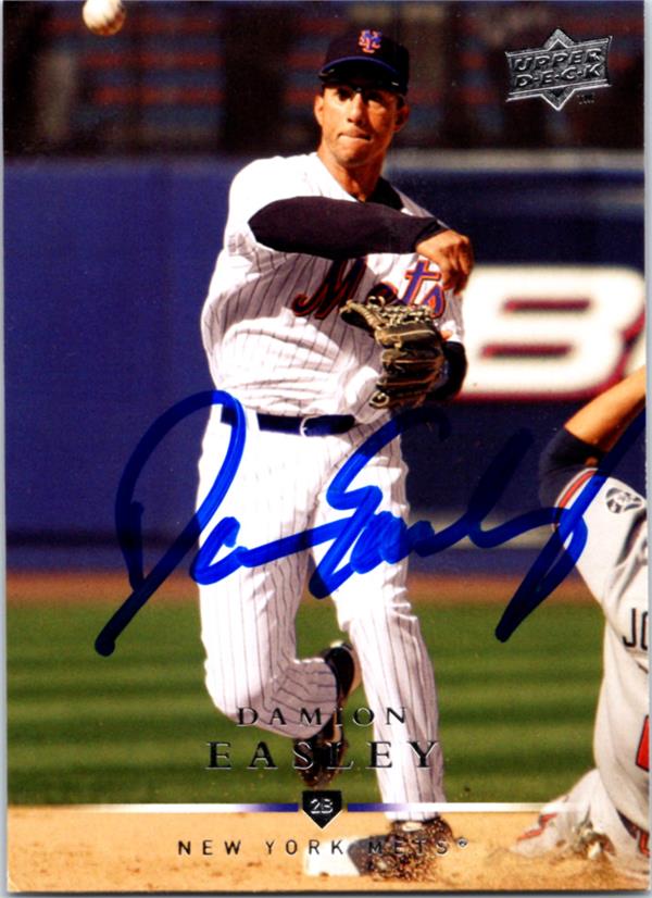 781768 Damion Easley Autographed Baseball Card -   York Mets 2008 Upper Deck No.159