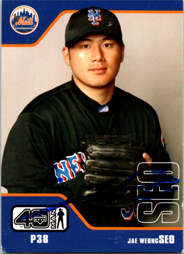 781827 Jae Weong Seo Autographed Baseball Card -   York Mets 2002 Upper Deck 40 Man No.833