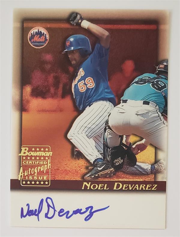 782013 Noel Devarez Autographed Baseball Card -   York Mets 2001 Bowman Certified Rookie No.BAND