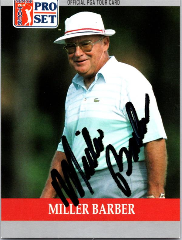 782211 Miller Barber Autographed Golf Card - Arkansas Razorbacks 1990 Pro Set No.78