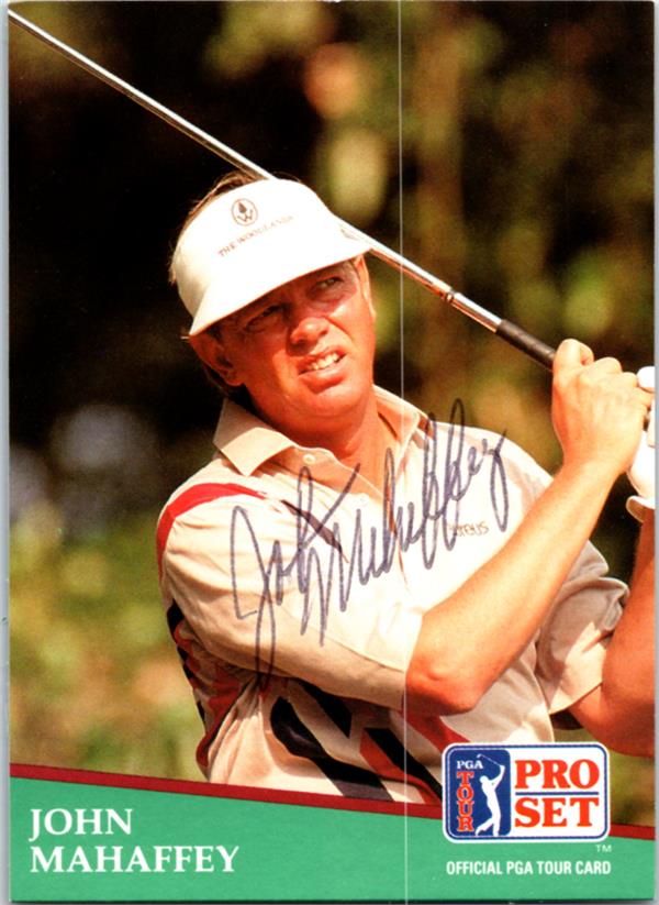 782260 John Mahaffey Autographed Golf Card - Houston Cougars 1991 Pro Set No.40 Ballpoint