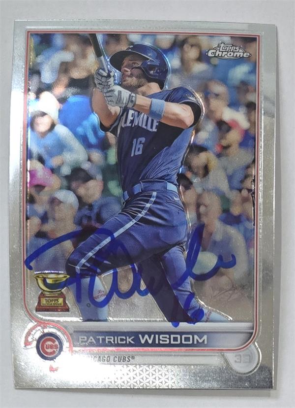 795064 Patrick Wisdom Autographed Baseball Card - Chicago Cubs 2022 Topps Chrome All Star Rookie Cup No.198