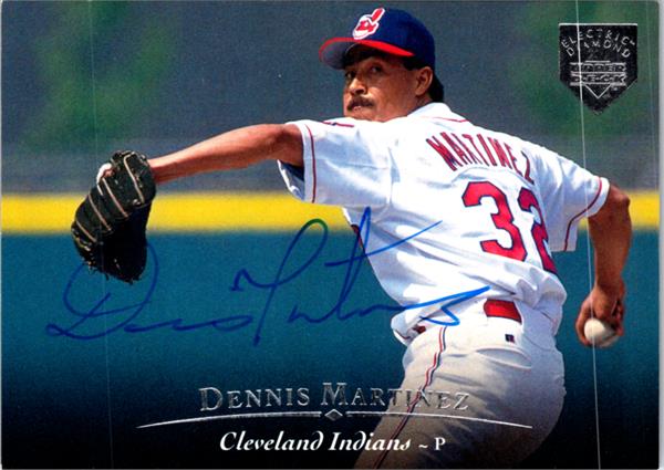 795117 Dennis Martinez Autographed Baseball Card - Cleveland Indians 1995 Upper Deck No.94