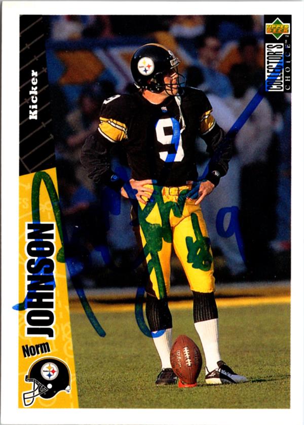 795297 Norm Johnson Autographed Football Card - Pittsburgh Steelers 1996 Upper Deck No.281