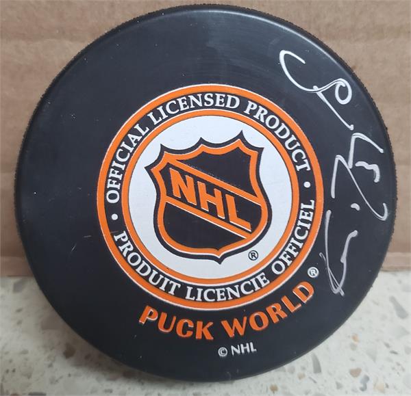 Picture of Autograph Warehouse 736520 Ken Daneyko Autographed Hockey Puck - Signed on Back Jersey Devils 2000 Champions