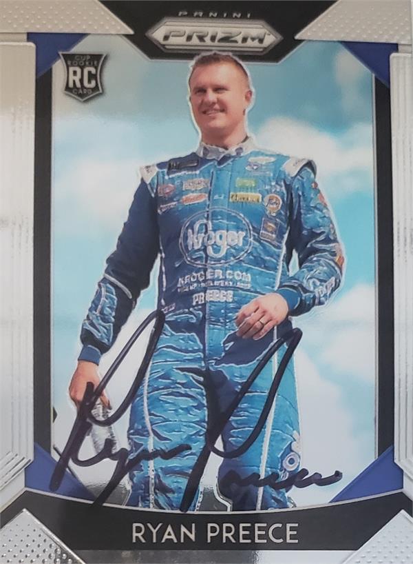 736706 Ryan Preece Autographed Trading Card - Auto Racing, Nascar, SC 2019 Panini Prizm Rookie No.29