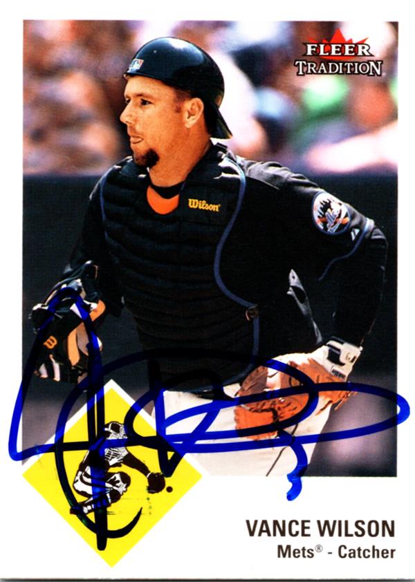 736816 Vance Wilson Autographed Baseball Card -   York Mets 2003 Fleer Tradition No.U160