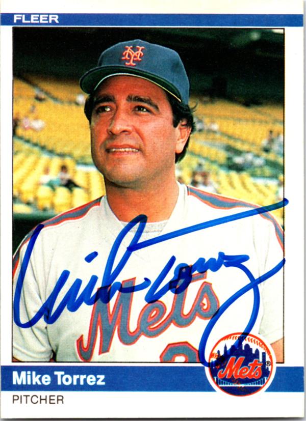 737040 Mike Torrez Autographed Baseball Card -   York Mets 1984 Fleer No.602