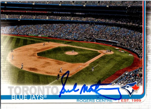 737122 Buck Martinez Autographed Baseball Card - Toronto Blue Jays, SC 2019 Topps Rogers Centre No.245