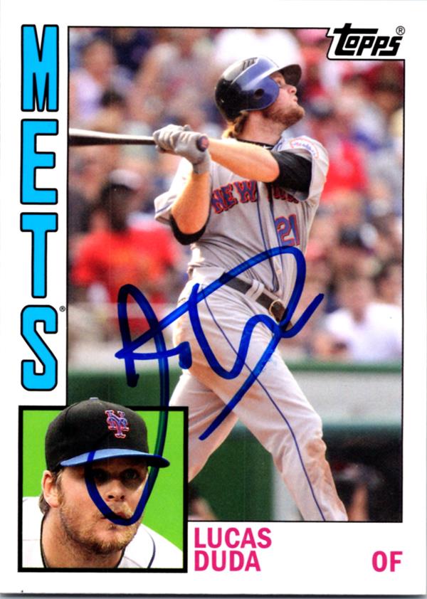 737218 Lucas Duda Autographed Baseball Card -   York Mets 2012 Topps No.171