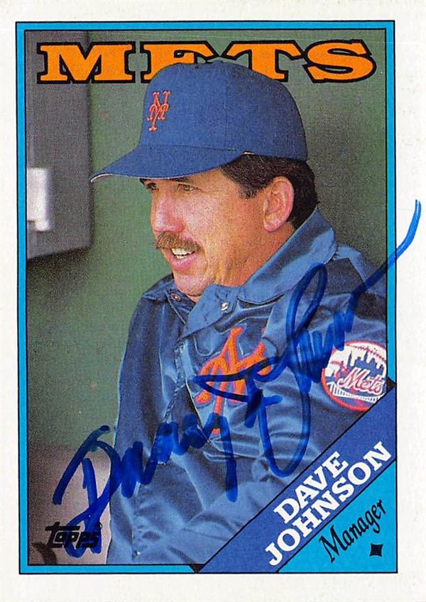737235 Davey Johnson Autographed Baseball Card -   York Mets 1988 Topps No.164