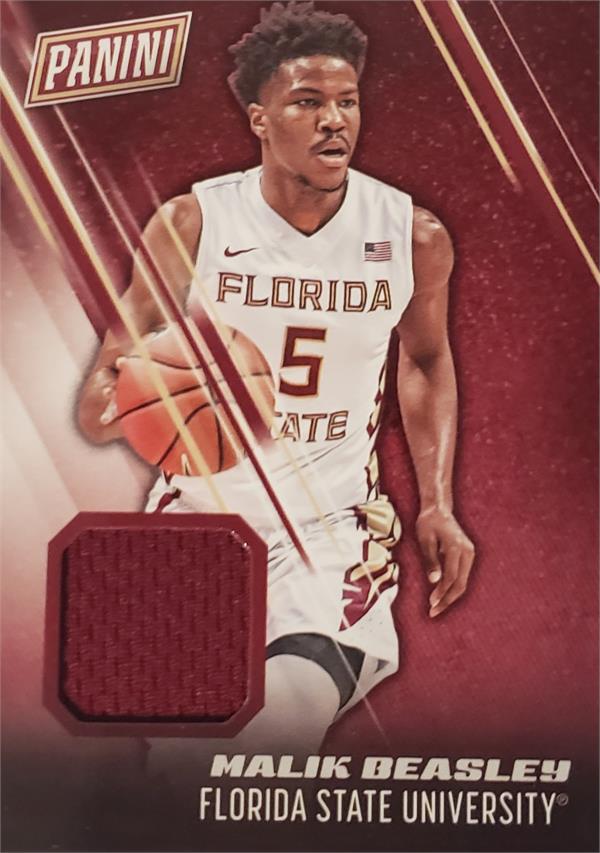 737464 Malik Beasley Player Worn Jersey Patch Basketball Card - Florida State Seminoles 2017 Panini Day No.17
