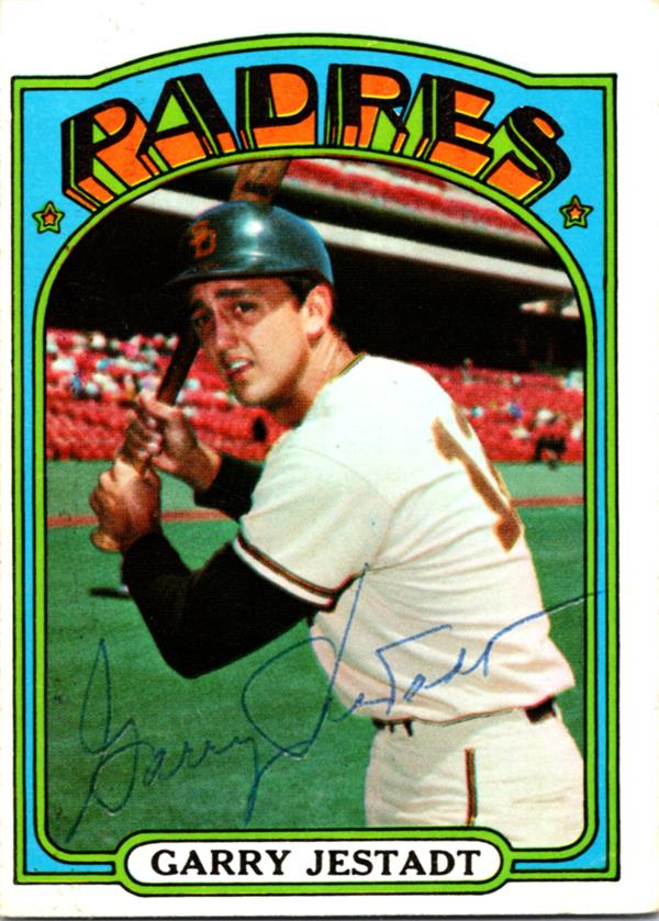780607 Gary Jestadt Autographed Baseball Card - San Diego Padres 1972 Topps No.143