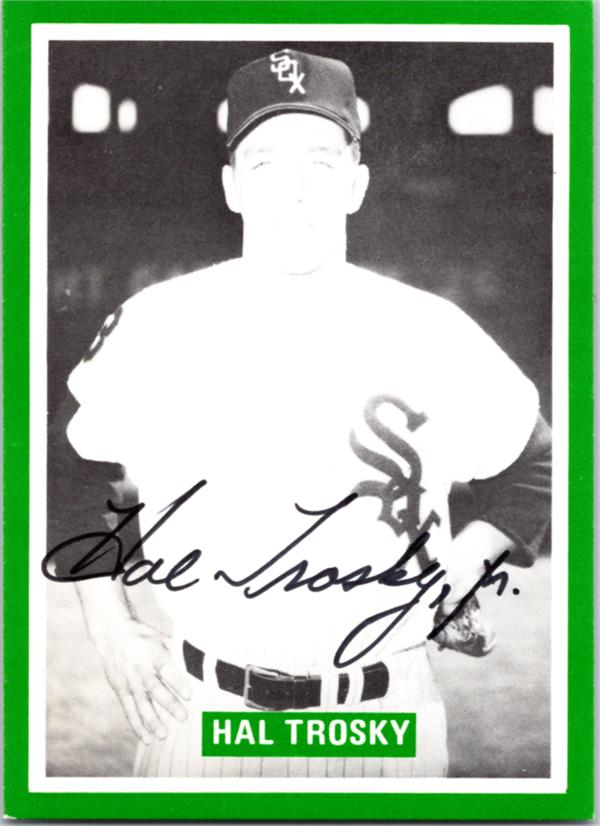 780841 Hal Trosky Autographed Baseball Card - Chicago White Sox 1977 Fritsch One Year Winners No.15